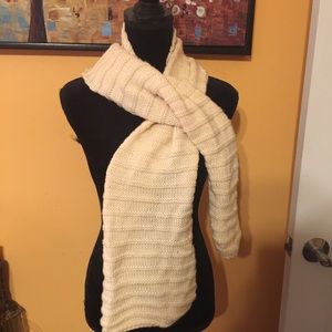 Cream Merino Pure New Wool Scarf 🐑🧣